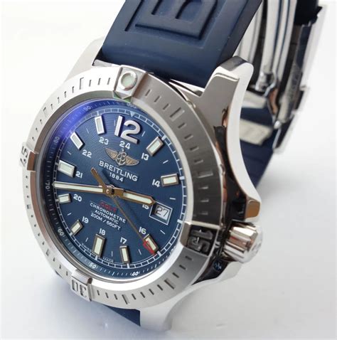 breitling uhr mit utc blaues armband|breitling uhrband.